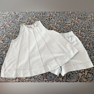 Free People Strada Swing Top Shirt Set Med Light Blue